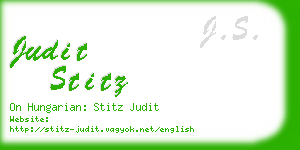 judit stitz business card